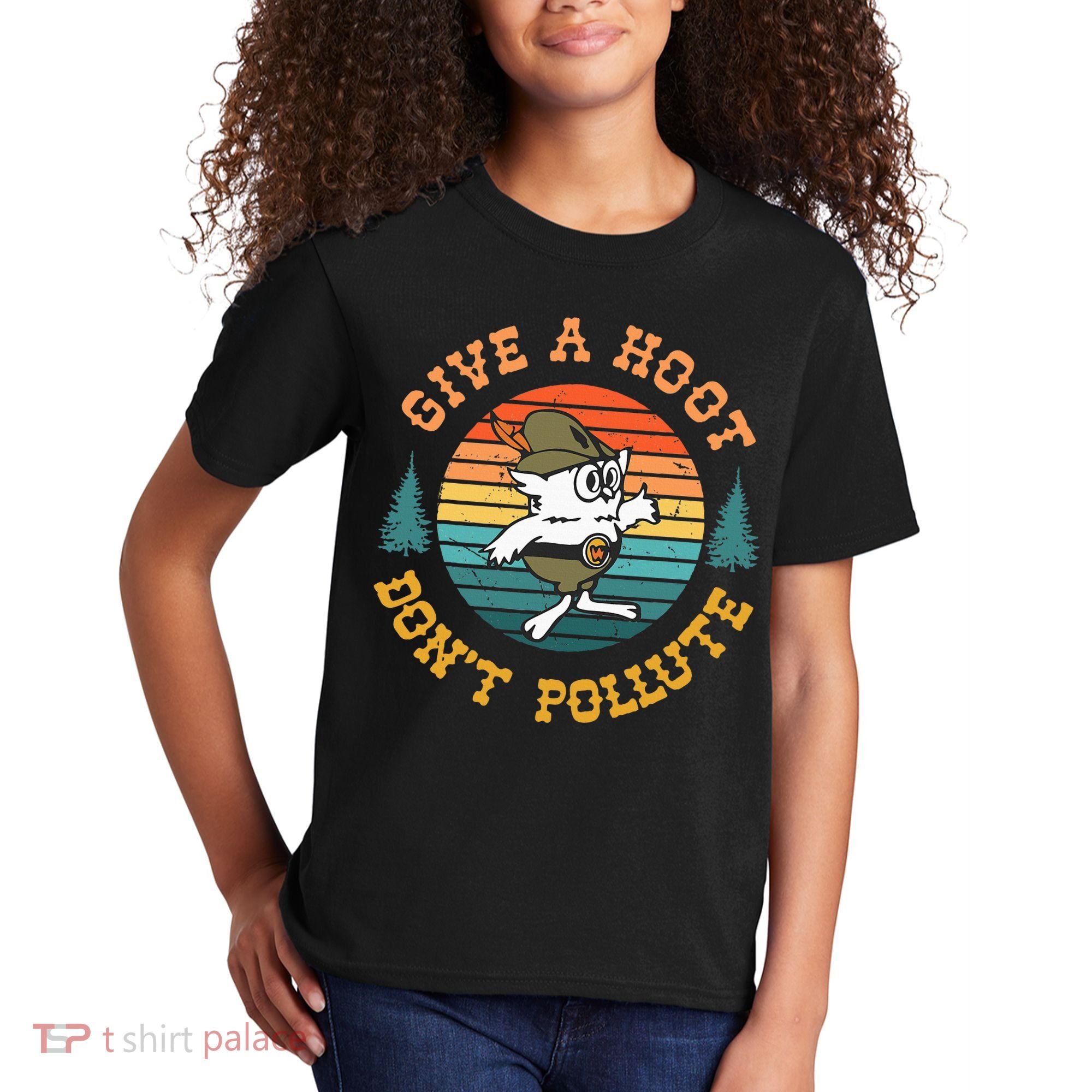 Give A Hoot DonT Pollute Kids T-Shirt
