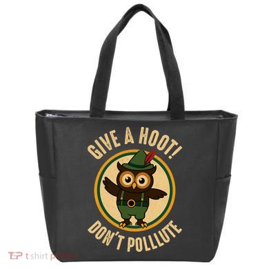 Give A Hoot! Don't Pollute Owl Eco-Friendly Tote Bag
