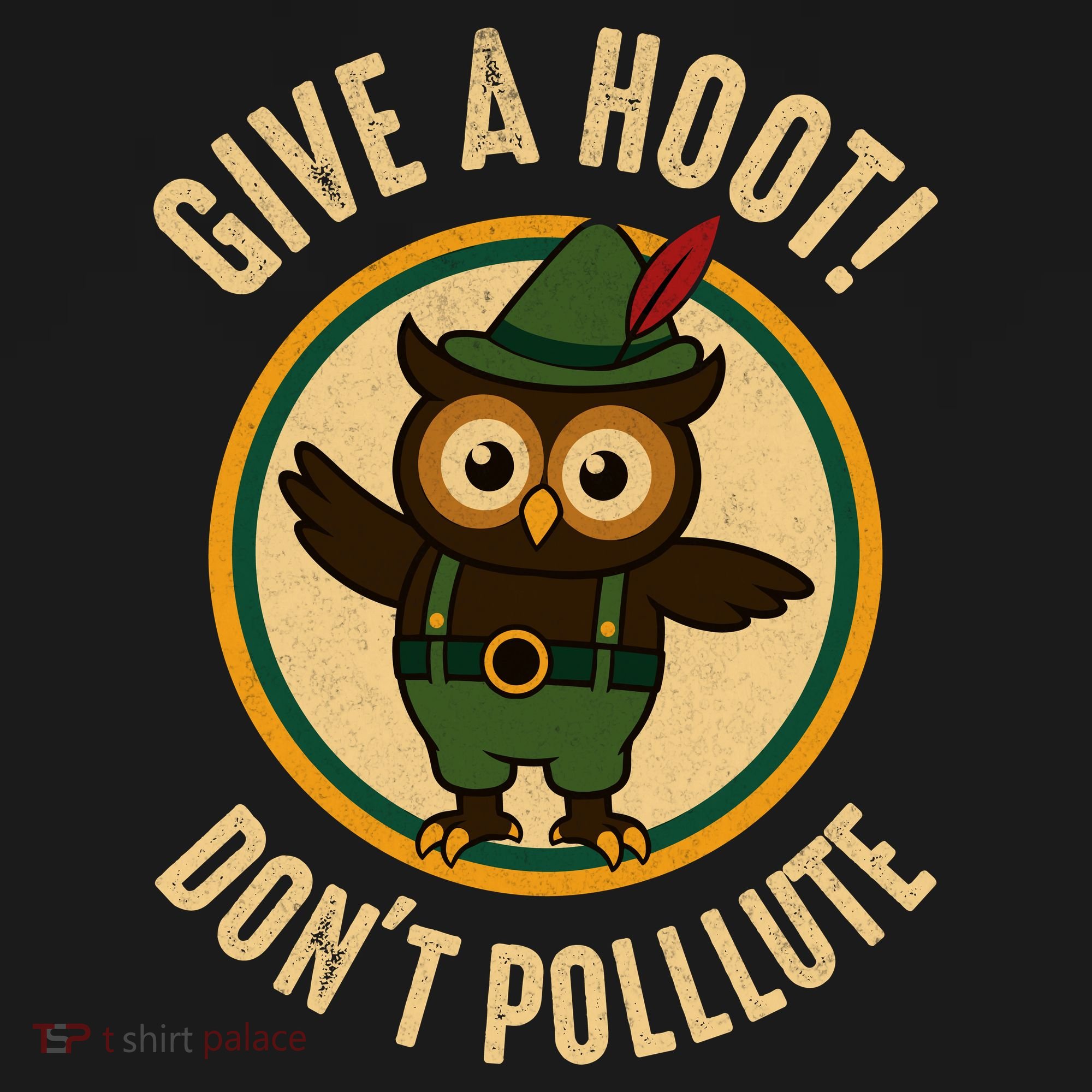 Give A Hoot! Don't Pollute Owl Eco-Friendly Tote Bag