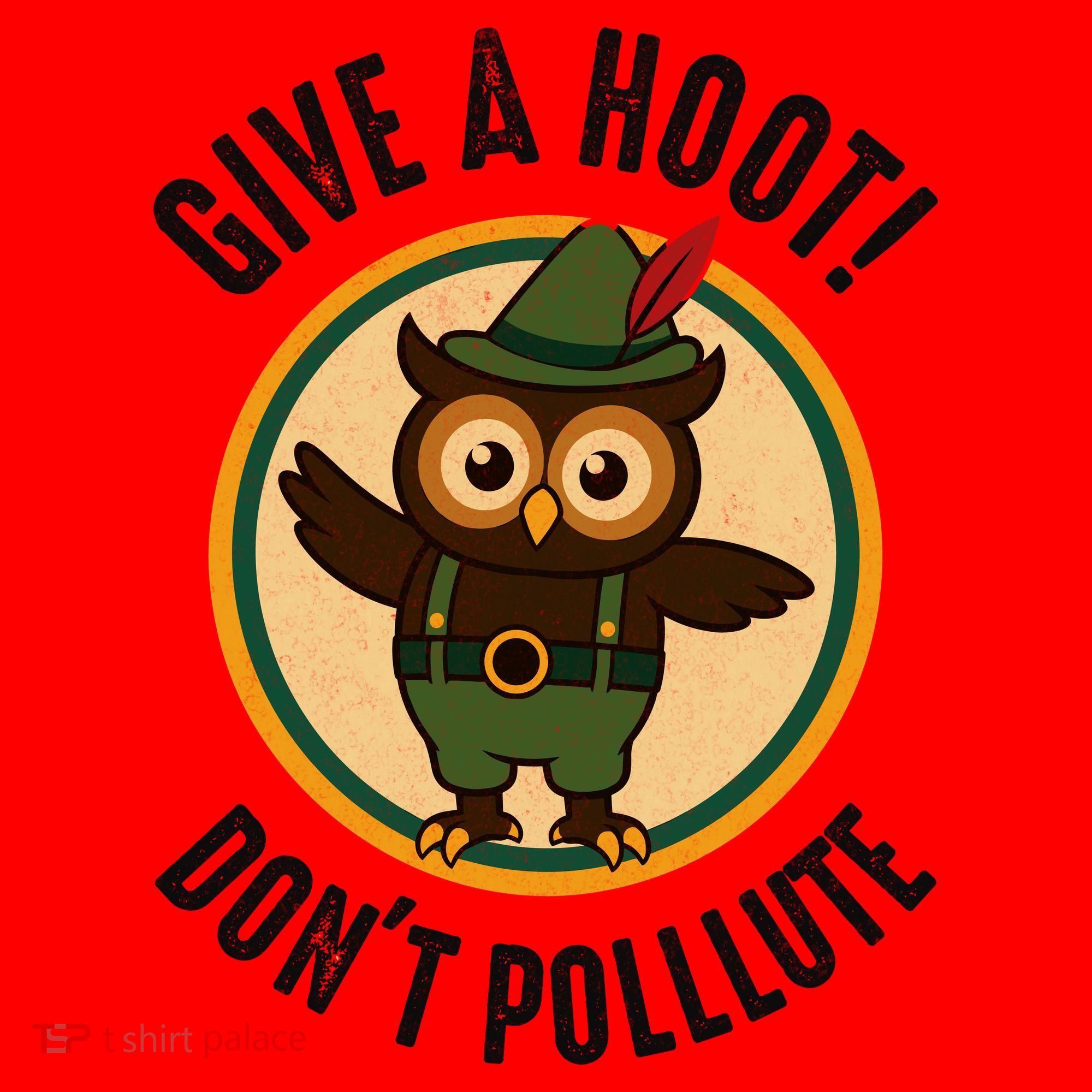 Give A Hoot! Don't Pollute Owl Eco-Friendly Santa Hat