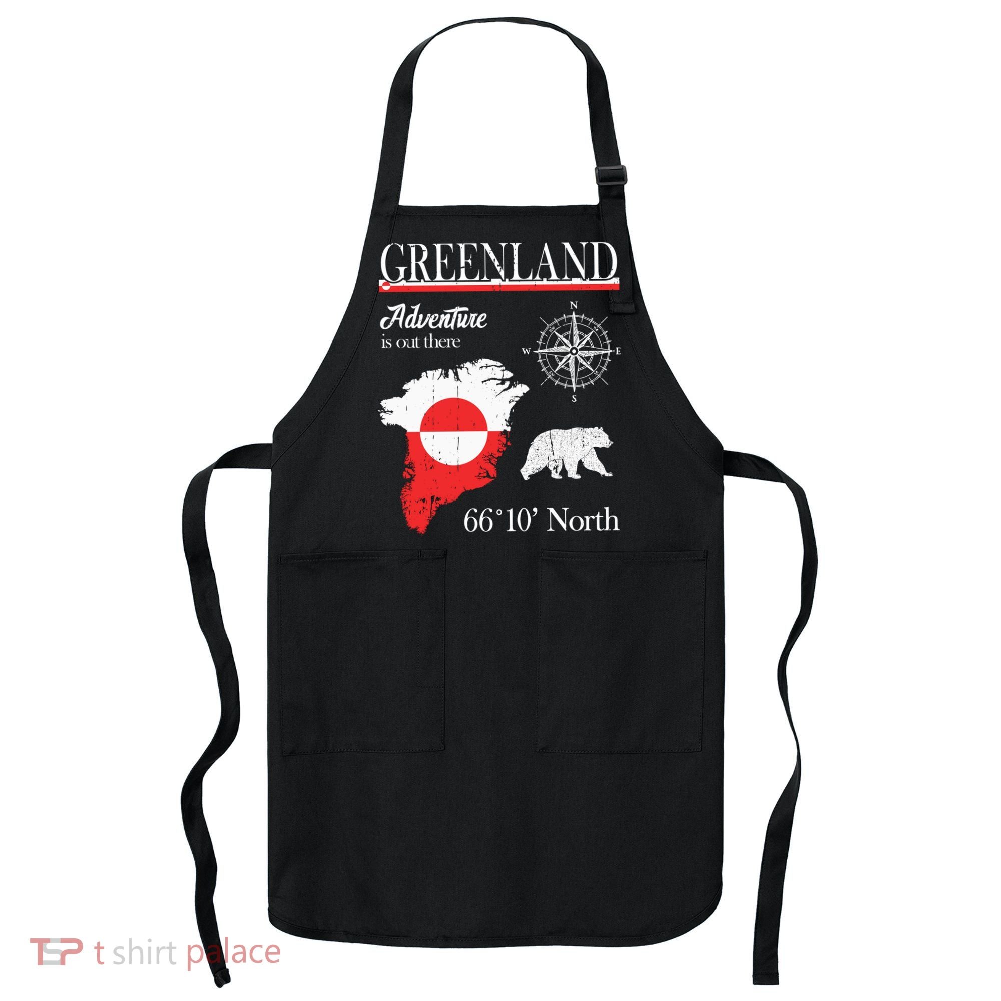 Greenland Adventure Is Out There Greenland Flag Apron