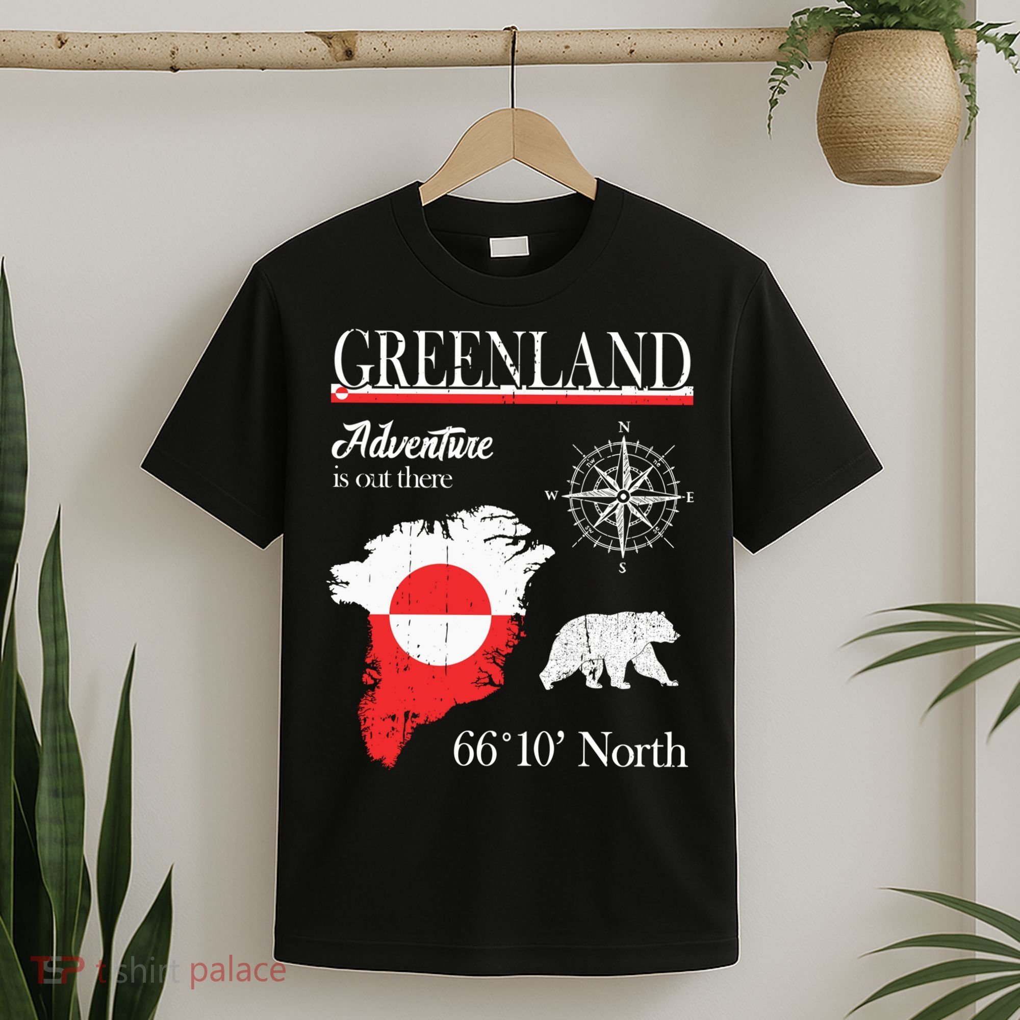 Greenland Adventure Is Out There Greenland Flag T-Shirt