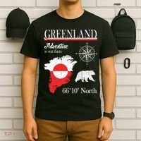 Greenland Adventure Is Out There Greenland Flag T-Shirt thumb 6