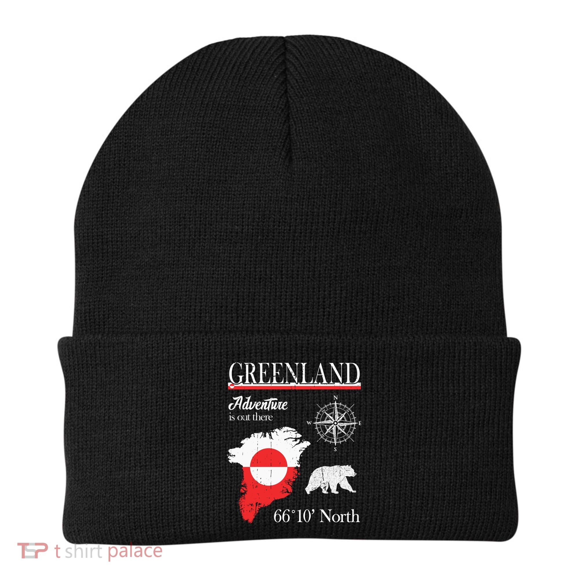 Greenland Adventure Is Out There Greenland Flag Beanie