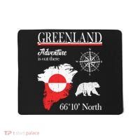 Greenland Adventure Is Out There Greenland Flag Mousepad thumb 0
