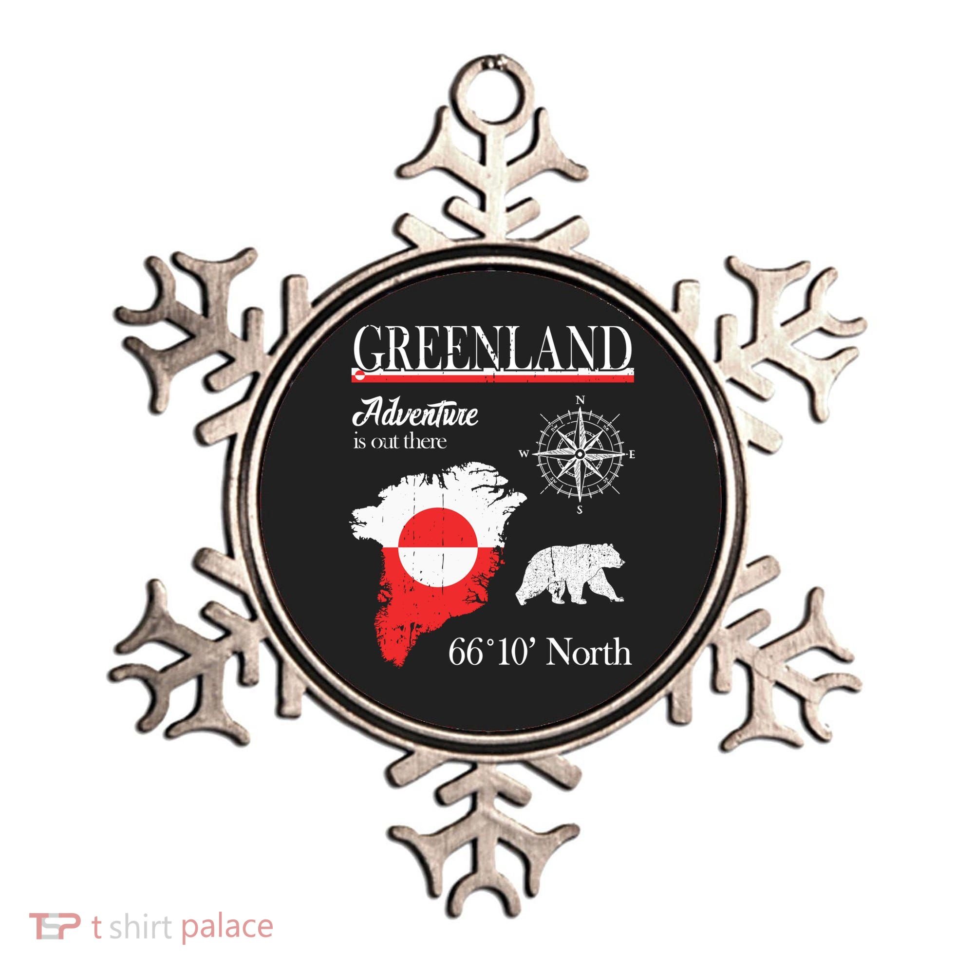 Greenland Adventure Is Out There Greenland Flag Ornament