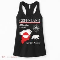 Greenland Adventure Is Out There Greenland Flag Women's Tank Top thumb 0