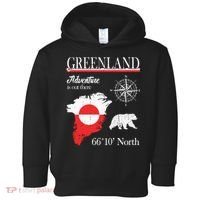Greenland Adventure Is Out There Greenland Flag Toddler Hoodie thumb 0