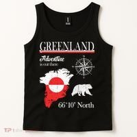 Greenland Adventure Is Out There Greenland Flag Tank Top thumb 2