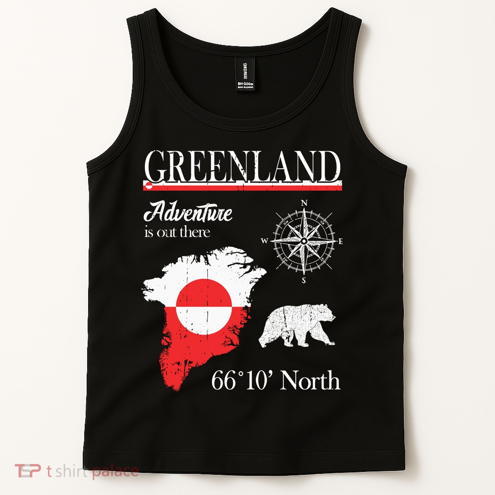 Greenland Adventure Is Out There Greenland Flag Tank Top