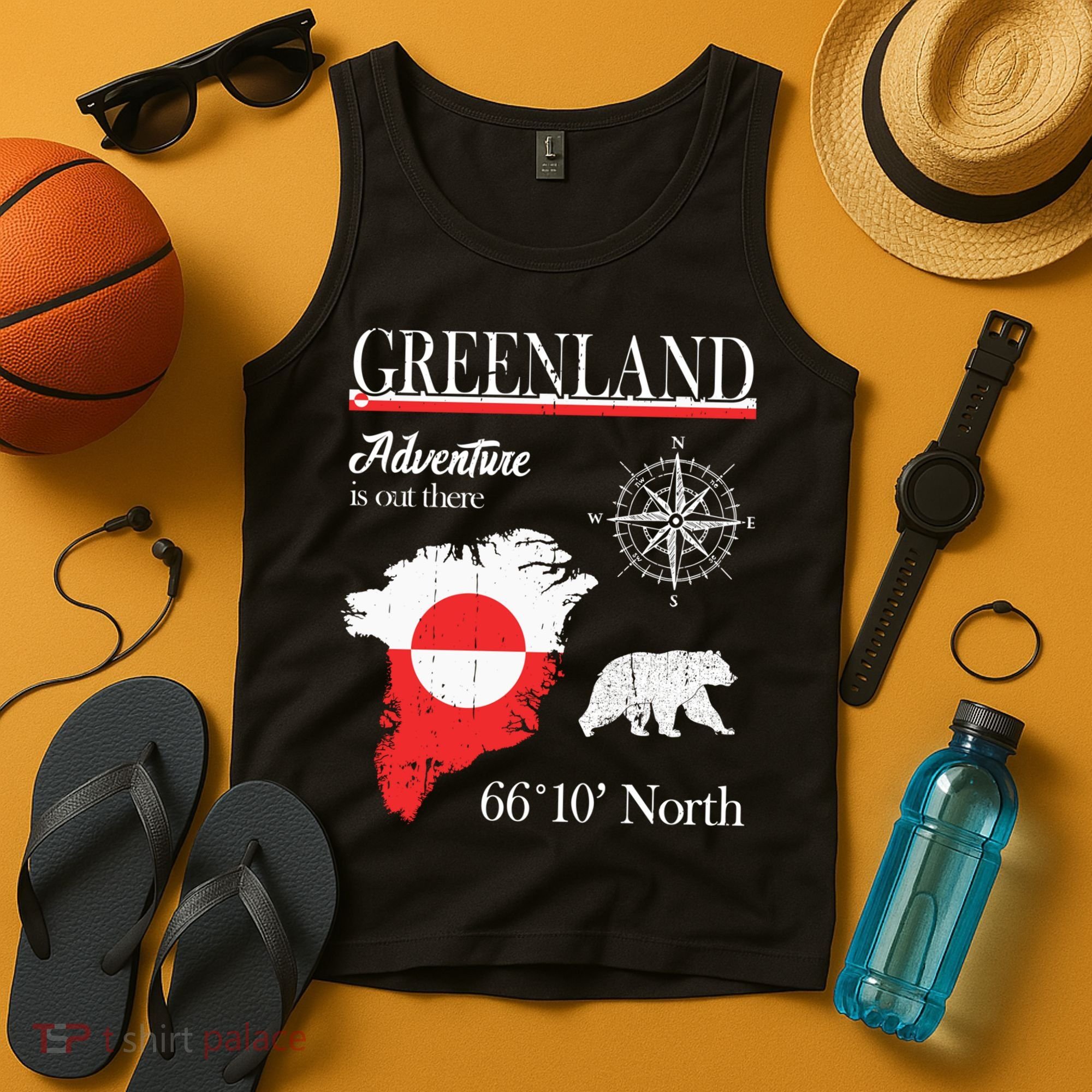 Greenland Adventure Is Out There Greenland Flag Tank Top