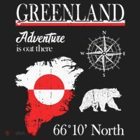 Greenland Adventure Is Out There Greenland Flag Golf Towel thumb 3