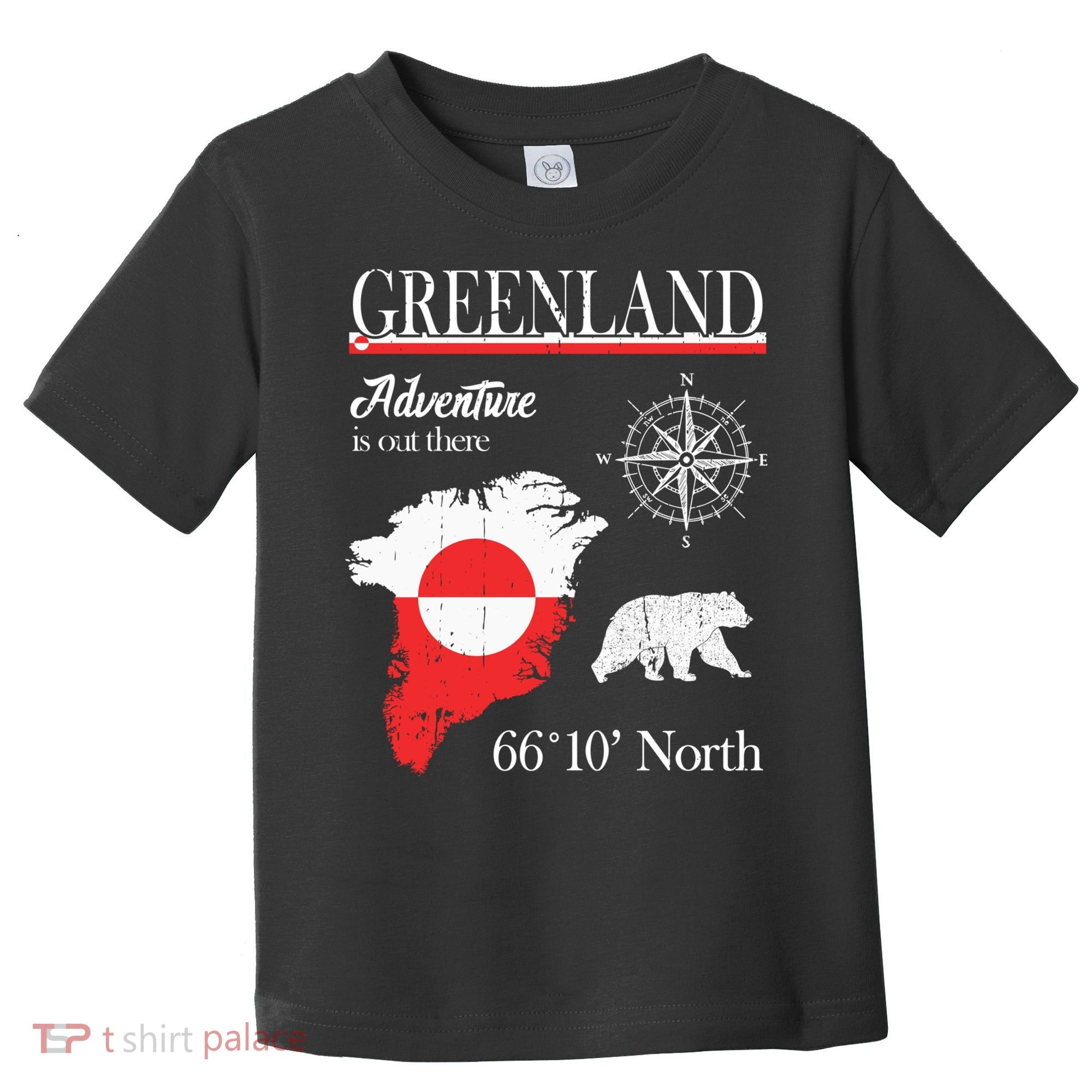 Greenland Adventure Is Out There Greenland Flag Toddler T-Shirt