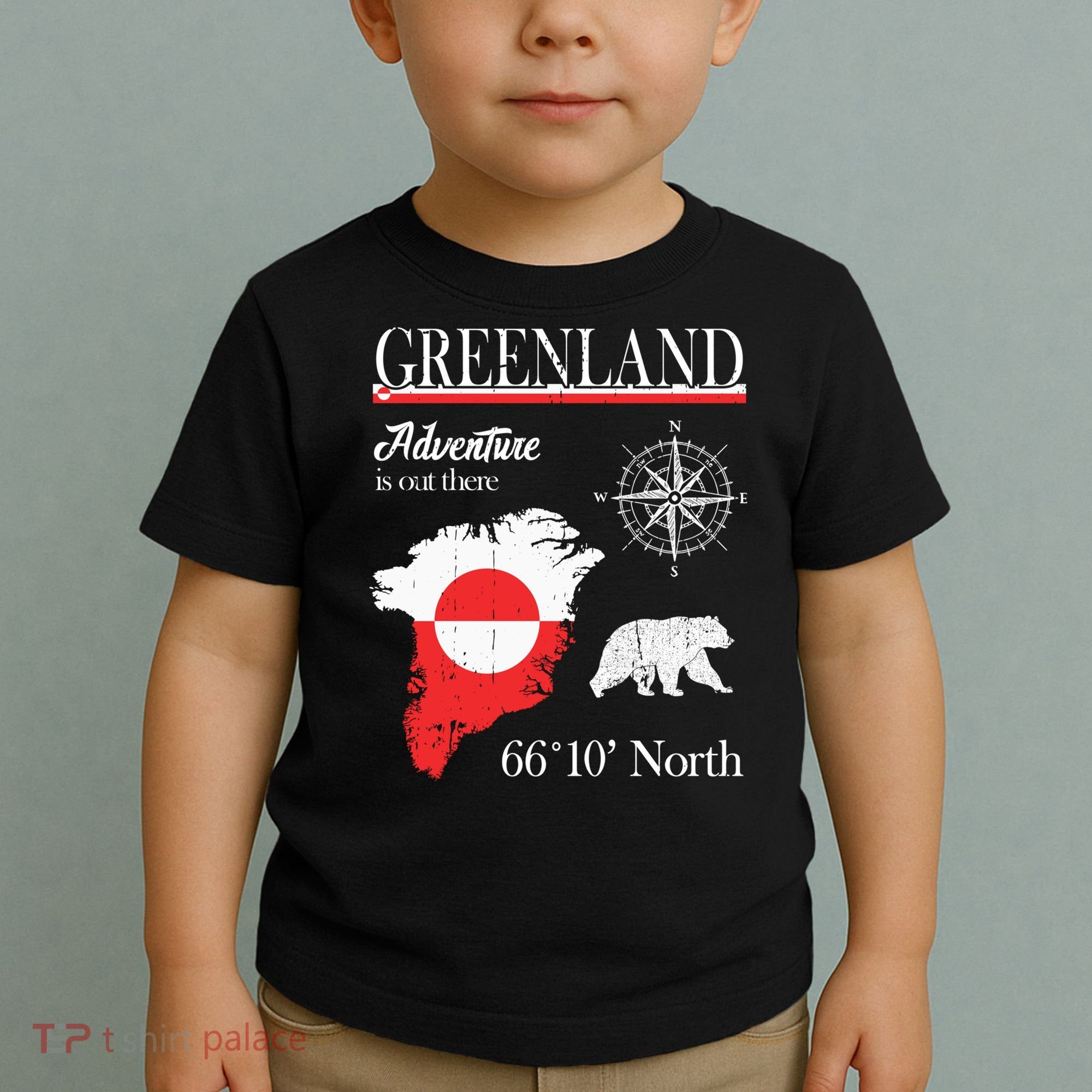 Greenland Adventure Is Out There Greenland Flag Toddler T-Shirt
