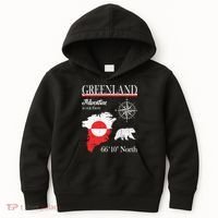 Greenland Adventure Is Out There Greenland Flag Kids Hoodie thumb 0