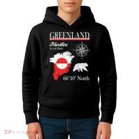 Greenland Adventure Is Out There Greenland Flag Kids Hoodie thumb 4