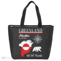 Greenland Adventure Is Out There Greenland Flag Tote Bag thumb 0