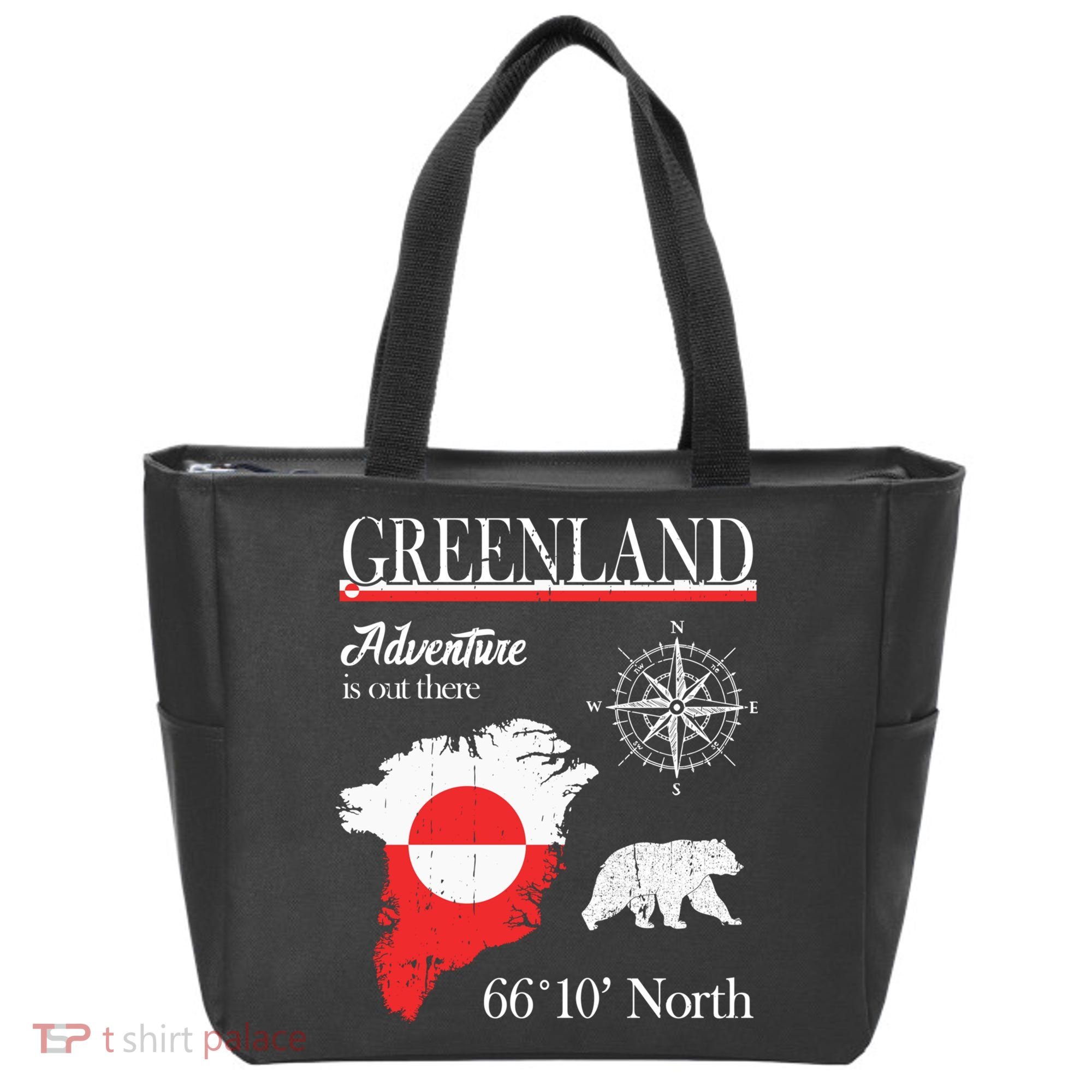 Greenland Adventure Is Out There Greenland Flag Tote Bag