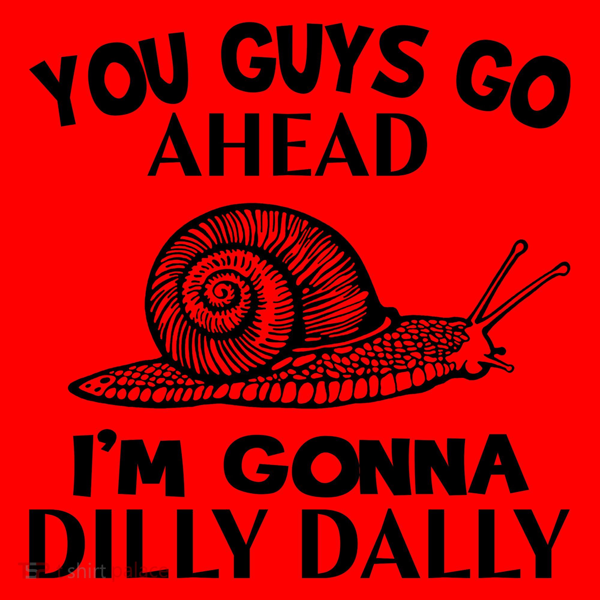 Go Ahead I Am Gonna Dilly Dall Funny Snail Minimalistic Santa Hat