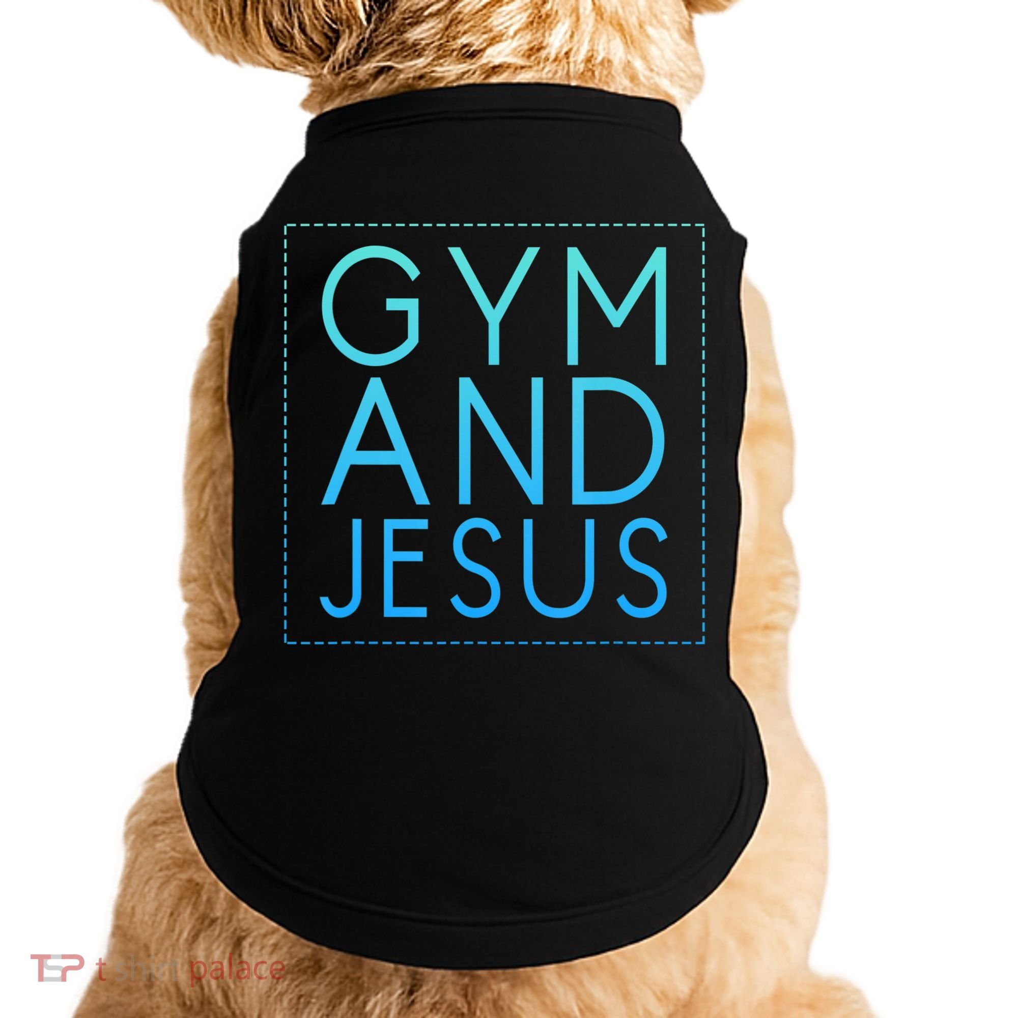 Gym And Jesus Christian Weightlifting Gym Doggie Tank