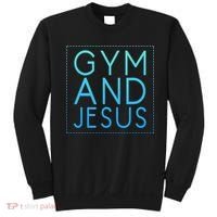 Gym And Jesus Christian Weightlifting Gym Sweatshirt thumb 0