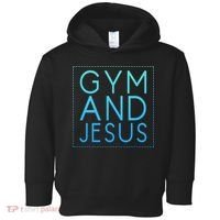 Gym And Jesus Christian Weightlifting Gym Toddler Hoodie thumb 0