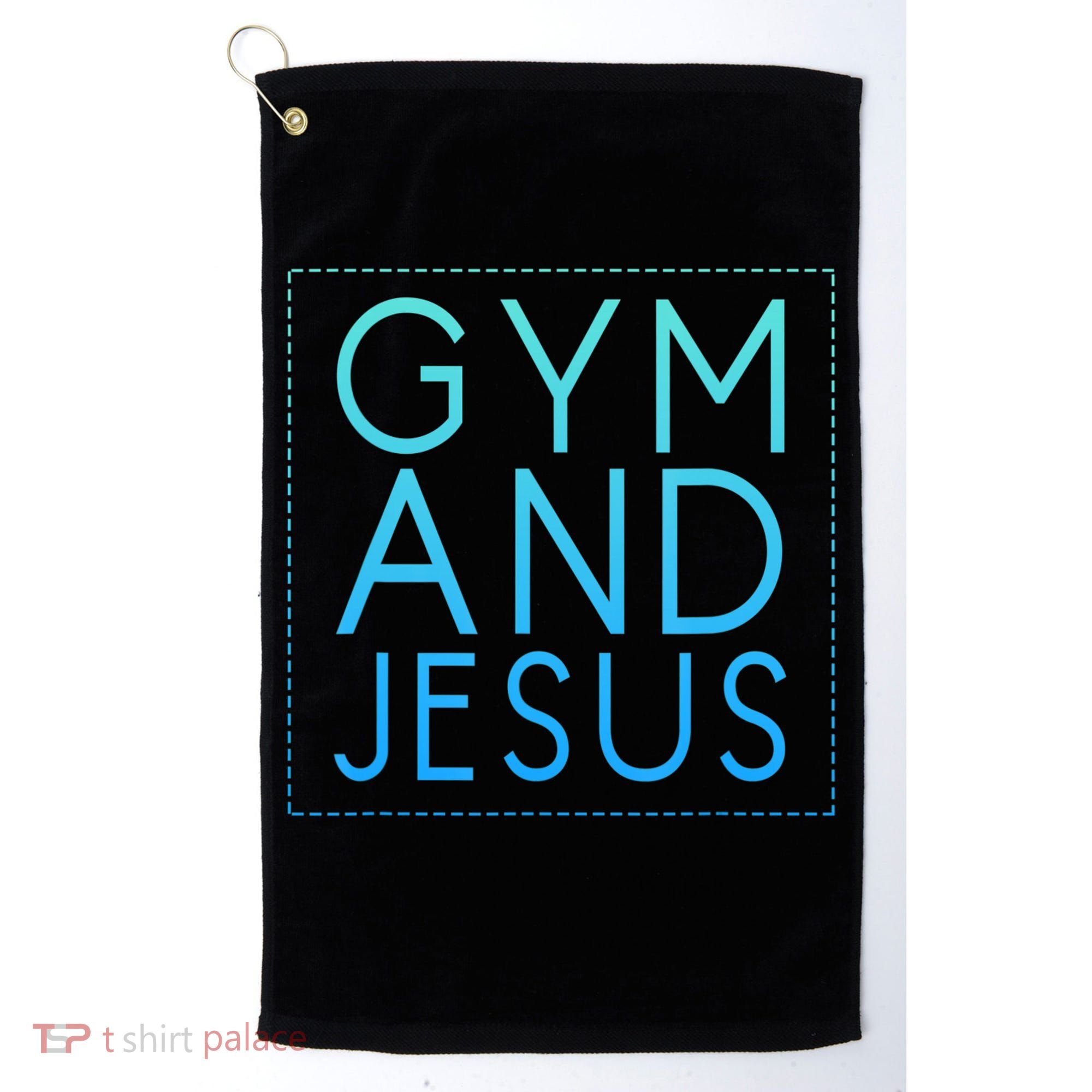 Gym And Jesus Christian Weightlifting Gym Golf Towel