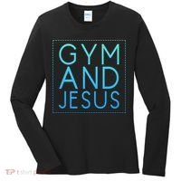 Gym And Jesus Christian Weightlifting Gym Women's Long Sleeve Shirt thumb 0