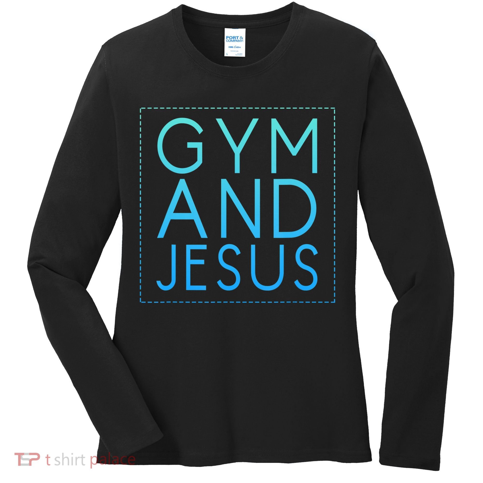 Gym And Jesus Christian Weightlifting Gym Women's Long Sleeve Shirt