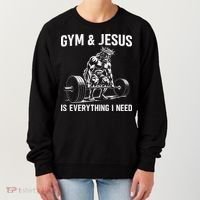 Gym And Jesus Christian Weight Lifting Women's Sweatshirt thumb 0