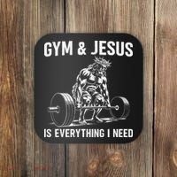 Gym And Jesus Christian Weight Lifting Coaster thumb 0