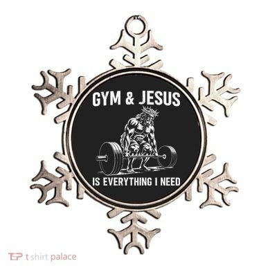 Gym And Jesus Christian Weight Lifting Ornament