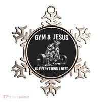 Gym And Jesus Christian Weight Lifting Ornament thumb 0