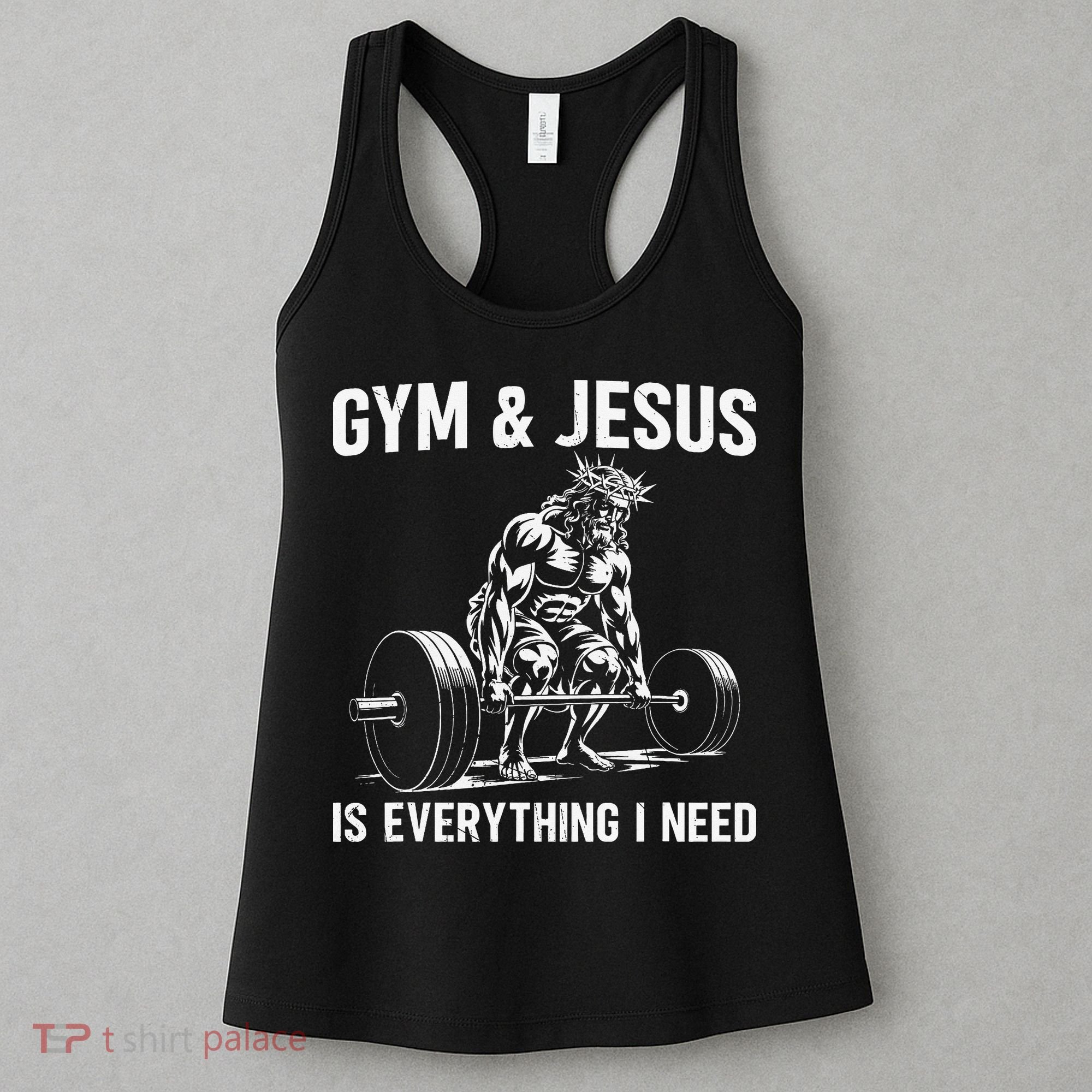 Gym And Jesus Christian Weight Lifting Women's Tank Top