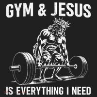 Gym And Jesus Christian Weight Lifting Hat thumb 2