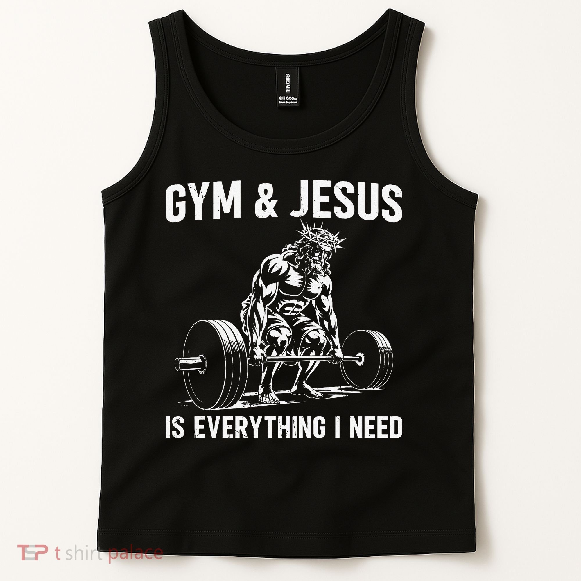 Gym And Jesus Christian Weight Lifting Tank Top