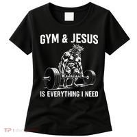 Gym And Jesus Christian Weight Lifting Women's T-Shirt thumb 0