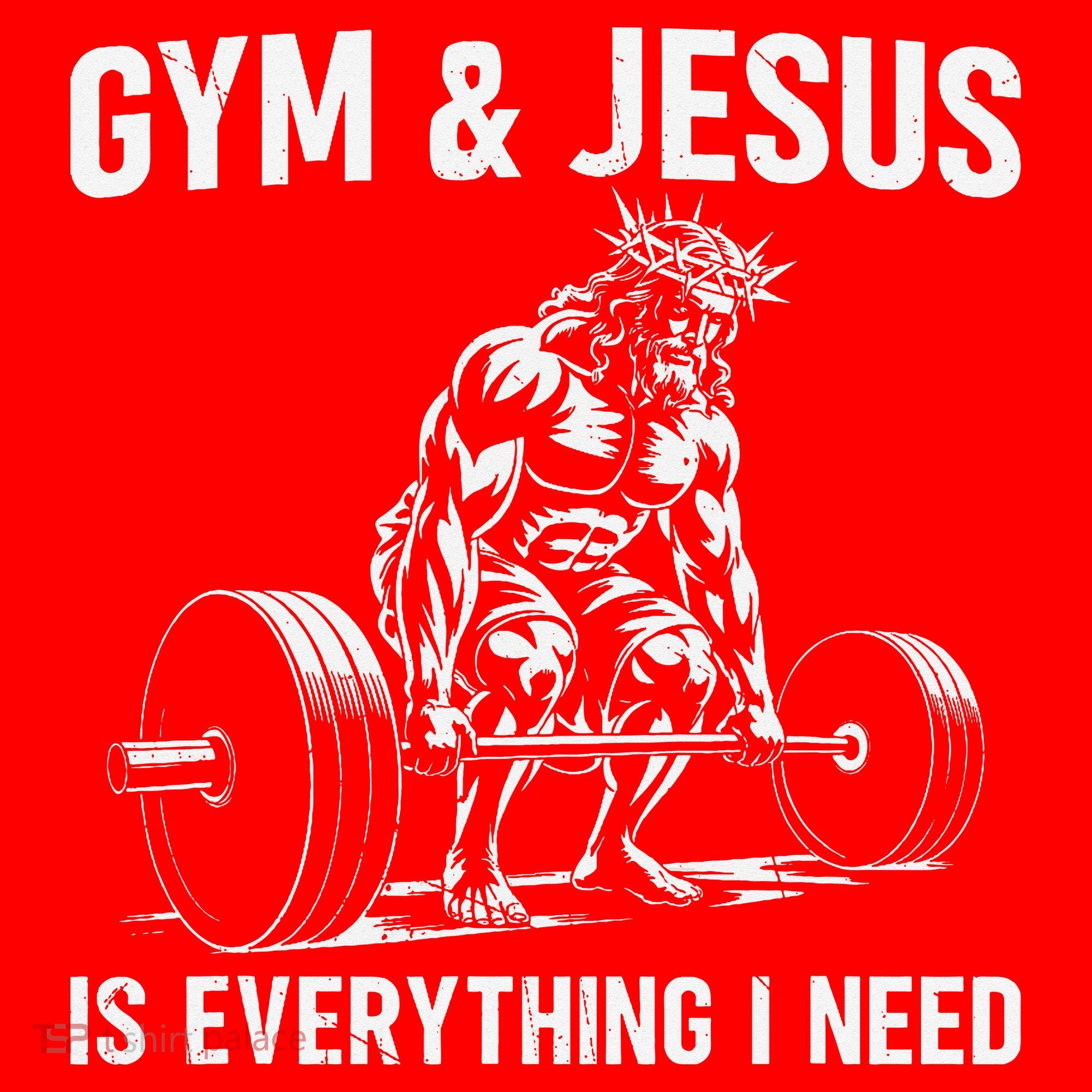 Gym And Jesus Christian Weight Lifting Santa Hat