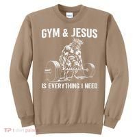 Gym And Jesus Christian Weight Lifting Sweatshirt thumb 0