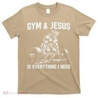 Gym And Jesus Christian Weight Lifting T-Shirt thumb 0