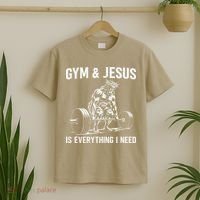 Gym And Jesus Christian Weight Lifting T-Shirt thumb 2