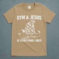 Gym And Jesus Christian Weight Lifting T-Shirt thumb 5