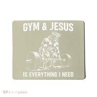 Gym And Jesus Christian Weight Lifting Mousepad thumb 0