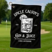 Gin And Juice Est 1994 Distilled In Long Beach California Golf Towel thumb 1