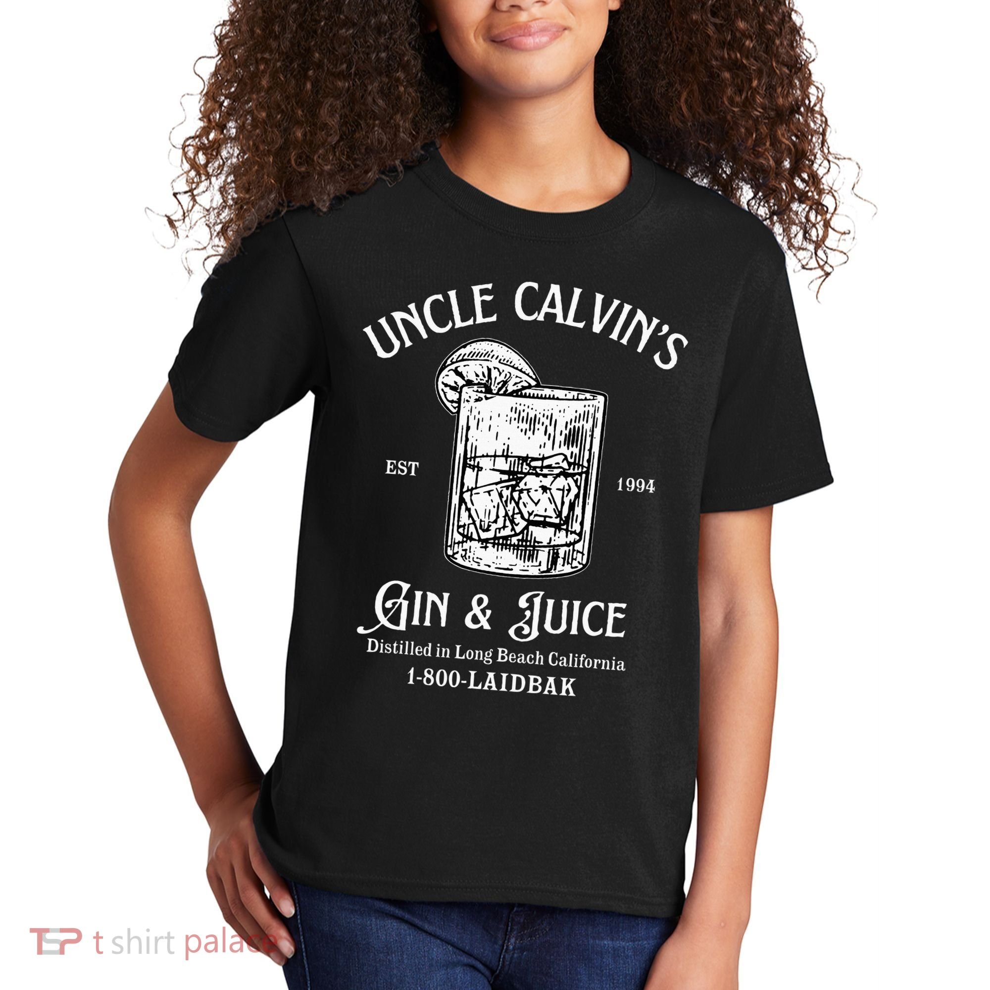 Gin And Juice Est 1994 Distilled In Long Beach California Kids T-Shirt