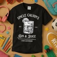 Gin And Juice Est 1994 Distilled In Long Beach California Kids T-Shirt thumb 3