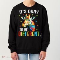 Giraffe Acceptance kid boy girl Its Ok To Be Different Women's Sweatshirt thumb 0