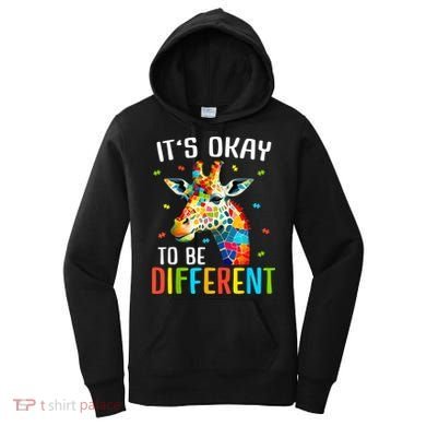 Giraffe Acceptance kid boy girl Its Ok To Be Different Women's Hoodie