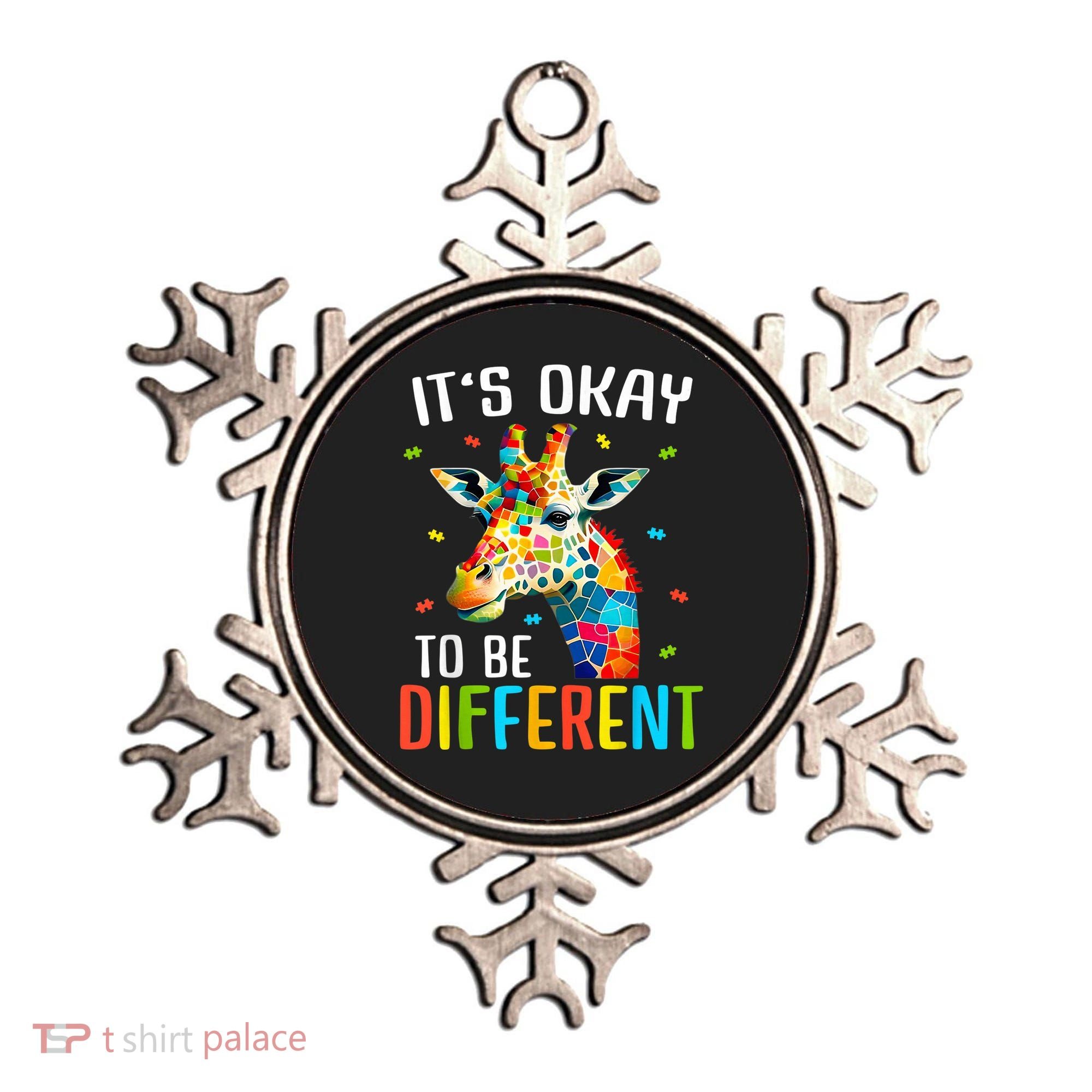 Giraffe Acceptance kid boy girl Its Ok To Be Different Ornament