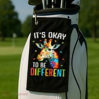 Giraffe Acceptance kid boy girl Its Ok To Be Different Golf Towel thumb 2